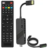 LEYF DVB-T2 Receiver, Full HD 1080P HDMI TV Stick, Versteckt hinter TV, Digitalanzeige, H265 HEVC Main 10 Bit, 2in1 Universal Fernbedienung, USB