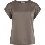 VILA Viellette S/S Satin Top Braun M