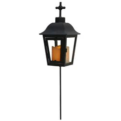 LED-Laterne, schwarz, wechselbare Spitze