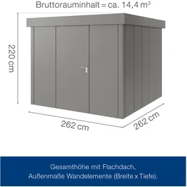 hörmann stauraumsysteme Juno JFD 2,62 x 2,62 m Graualuminium