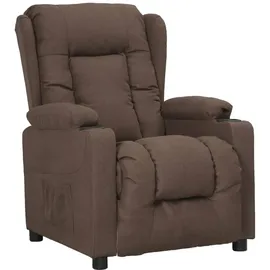 vidaXL Relaxsessel Taupe Stoff 75 x 100 x 90 cm Schwarz mit Liegefunktion
