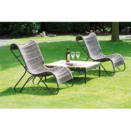 SonnenPartner Ritz Lounge-Sessel Kunststoffgeflecht Grau