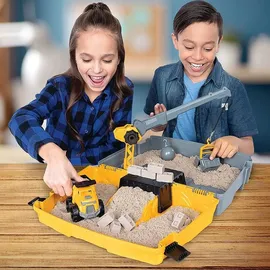 Spin Master Kinetic Sand Baustellen Koffer Modelliersand 907 g