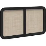 vidaXL Kopfteil mit Kopfteil Schwarz 100 x 55 x 3 cm Rattan - Schwarz