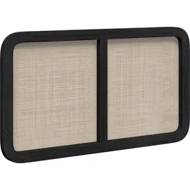 vidaXL Kopfteil mit Kopfteil Schwarz 100 x 55 x 3 cm Rattan 42011568