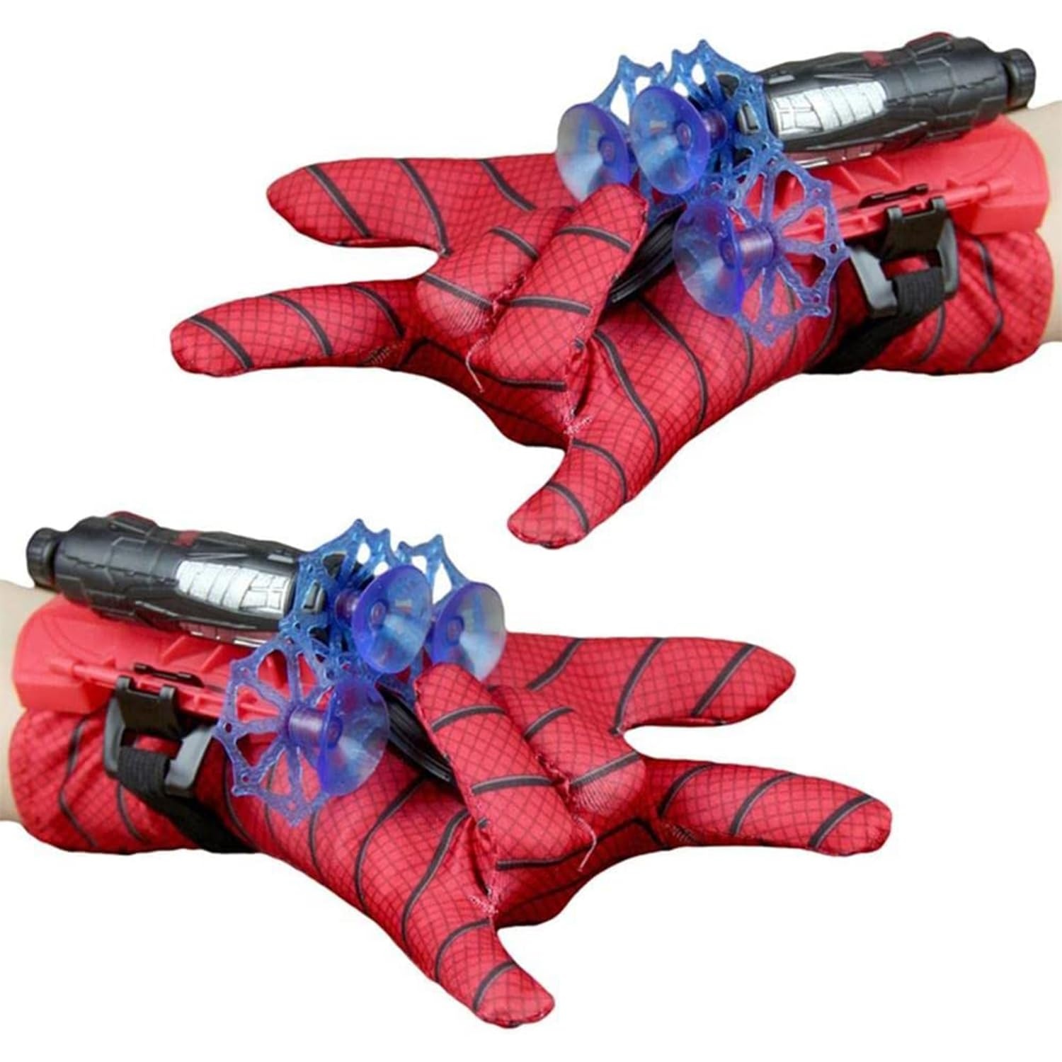 Original Cup® - 2 Handschuhe Spider Man Spinnennetzwerfer für Kinder und Erwachsene - Pfeilwerfer mit Saugnäpfen - Comic-Superhelden-Kostüm - Kostüm Cosplay für Halloween