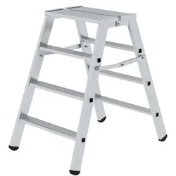 Stufen-Stehpodest klappbar, beidseitig begehbar, 2x 4 Stufen, Höhe 930mm