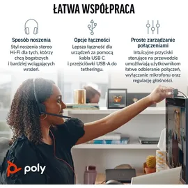 Poly Blackwire C3220 On Ear Headset kabelgebunden Stereo Rot/Schwarz