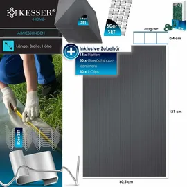 Kesser Polycarbonat Hohlkammerstegplatten 4 mm 10,25 m2 grau
