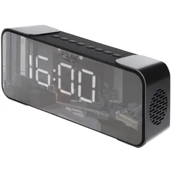 Adler AD 1190 Funkwecker mit Radio in Silber Design, digital, mit Bluetooth