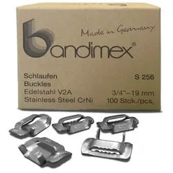 Schlaufe S253 Edelstahl V2A Bandbreite 9,5mm 100 Stück Packung