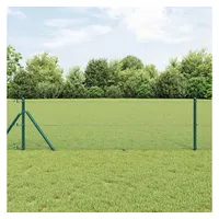 vidaXL Zaunpfosten 10 x 0,5 m Grün/Stahl
