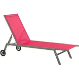 Beliani Levanzo Sonnenliege 198 x 64 x 96 cm Rot