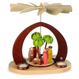 Müller GmbH Moderne Bogenpyramide Christi Geburt 1-stöckig, farbig, 30x20x36cm