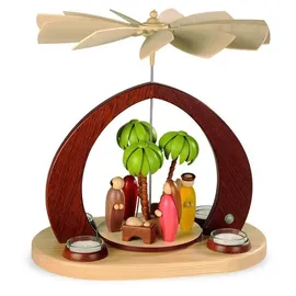 Müller GmbH Moderne Bogenpyramide Christi Geburt 1-stöckig, farbig, 30x20x36cm