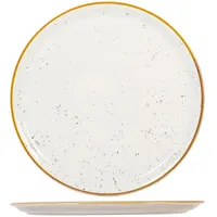 HOME Saturnia Stains Pizzateller, dekoriert, Porzellan, Beige, 31 cm