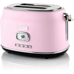 Westinghouse Zwei-Schlitz Toaster Retro Serie, 815 Watt, 6 Stufen, pink
