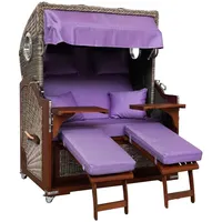 WebaVita Strandkorb Bali Mahagoni Violett