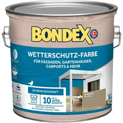 BONDEX Wetterschutz-Farbe, Außen, Hochdeckend, Witterungsbeständig, Marehalm, 2,50 l