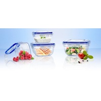 ALPFA Frischhaltedose Frischhaltedosen Set 4tlg. 802320 Gefrierdosen, (Spar-Set, 4er-Set), BPA-frei weiß