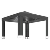 DOTMALL Pavillon Pavillon mit Doppeldach,3x3 m,Anthrazit,LED-Lichterkette