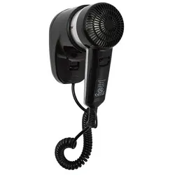 Haartrockner Simex Black Line ABS schwarz/silber 1200 W zwei Geschwindigkeitsstufen, zur Wandmontage