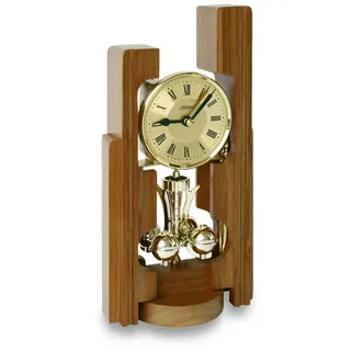 Selva Technik Uhr Haller Drehpendel-Tischuhr, Eiche massiv