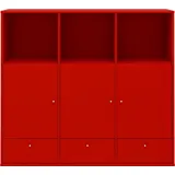 Hammel Furniture Highboard Mistral Hochkommode, Hochschrank, mit Türen und Schubladen, Breite: 133cm, anpassungsbar Designmöbel rot