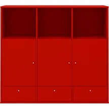 Hammel Furniture Highboard Mistral Hochkommode, Hochschrank, mit Türen und Schubladen, Breite: 133cm, anpassungsbar Designmöbel rot