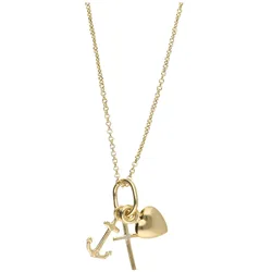 Luigi Merano Kette Kreuz, Herz, Anker, Gold 333 Ketten   Gold Damen 