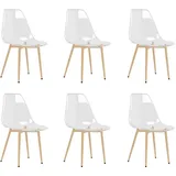 vidaXL Esszimmerstuhl Transparent PET 6er Set