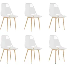 vidaXL Esszimmerstuhl Transparent PET 6er Set