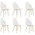 vidaXL Esszimmerstuhl Transparent PET 6er Set