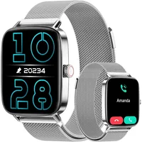 Smartwatch mit Telefonfunktion - 1.85" Fitnessuhr  mit Herzfrequenz SpO2 Schlafmonitor,110+Sportmodi Schrittzähler Uhr,IP68Wasserdicht für Androi...