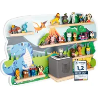 bunnyboo Toniebox Regal - Regal für Toniebox und Figuren - ausreichend Platz für bis zu 45 Tonies und geprüfte Qualität - Tonie Regal Magnetisch - Für Junge und Mädchen (Dino)