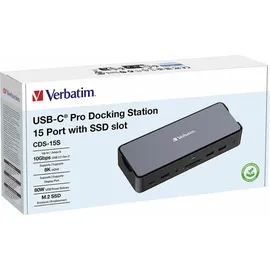 Verbatim USB-C Pro Docking Station CDS-15S, USB-C 3.1 [Buchse] (32173)