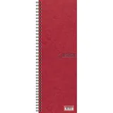 Glocken Vormerkbuch 2026 | 100×296 mm, Karton, rot