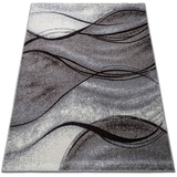 Home Affaire Teppich »Tritom«, rechteckig, mit besonders weichem Flor, Kurzflor, modernes Wellen Muster 78669324-4 grau 9 mm,