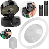 Ersatz Dichtringe Set, 1 Set, kompatibel mit 720°DGREE uberBottle, Super Sparrow, uvm., für Trinkflaschen bis 500 ml Füllvolumen, Silikondichtungen für Wasserflasche Schraubverschluss und Kappe