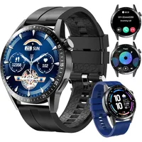 HOMAILIDA G40PRO Smartwatch (3,5 cm, android ios), Smartwatch Herren Damen Business Sport Uhr mit 123 Sportmodi schwarz