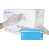 Medi-Inn Nitril white Einmalhandschuhe puderfrei Big Box Fabauswahl(weiß,M (7-8),2000 Stück)
