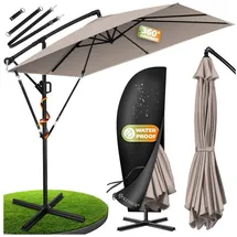 Kesser Ampelschirm Holly rechteckig Ø 350 cm ohne LED Taupe