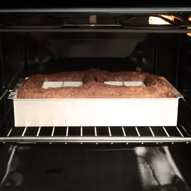 Relaxdays Backform Zahlen und Buchstaben, Aluminium, verstellbare Kuchenform, BxT: 31,5 x 18 cm, Zahlenbackform, silber