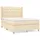 vidaXL Boxspringbett mit Matratze Creme 140x200 cm Stoff vidaXL