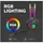 Canyon Darkless GH-9A, RGB aidimams ausin?s with Mikrofonas, Mikrofonas frequency response: 20HZ20KHZ, ABS+ Polyurethanleather, USB*1*3.5MM jack ki... / Schwarz