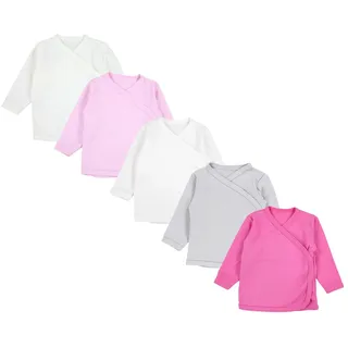 TupTam Baby Langarm 5er Set aus Oeko-TEX zertifizierten Stoffen Unisex, Farbe: Mädchen, Größe: 68 - 68