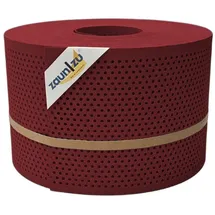 zaunzu® Sichtschutzstreifen PP Premium Gelocht 50 m Bordeauxrot