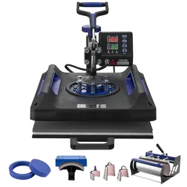 Vevor Hitzepresse Transferpresse 38x38cm 8 in 1 Tumbler Presse T-Shirts Blau