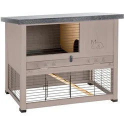 Kaninchenstall Ranch, Hasenstall aus Kiefernholz, 2 Etagen, 95x64,5x84,5cm