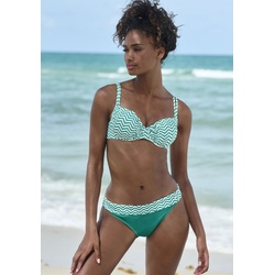 Bügel-Bikini JETTE Gr. 42, Cup C, grün (grün, weiß) Damen Bikini-Sets Ocean Blue